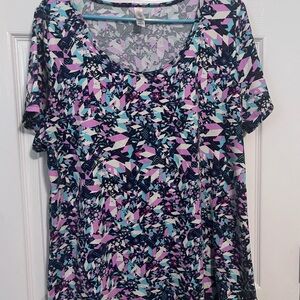 LuLaRoe Multicolor Geometric Blouse